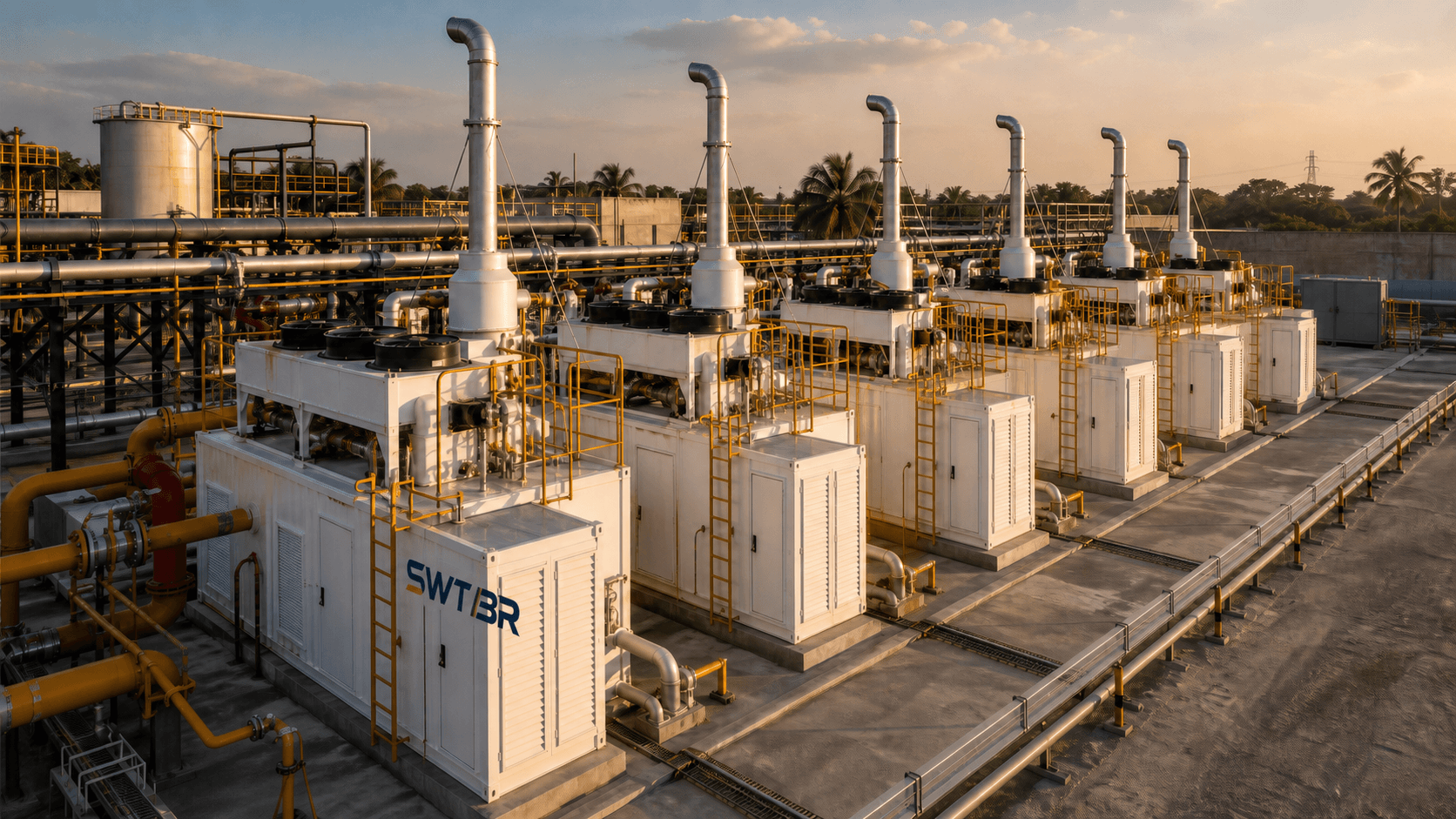 Usina a gás de 12 MW instalada na Nigéria